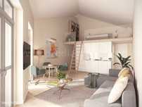 Apartamento T1 Mezzanine com varanda, Campo Lindo