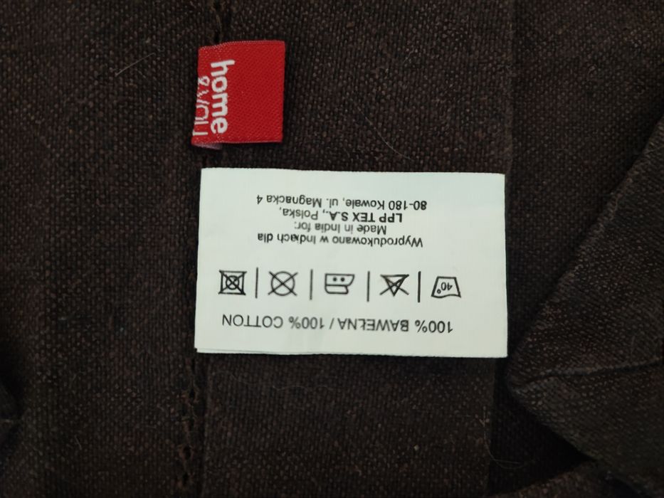 Bieżnik i 6 serwet ciemny brąz Home&You bawełna