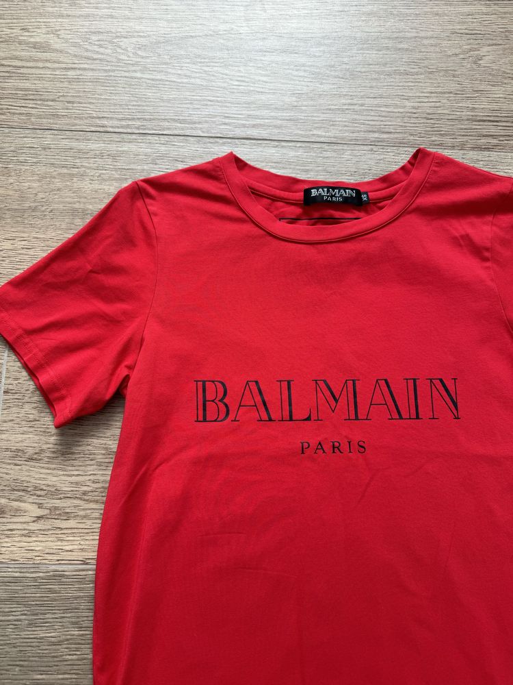 T shirt Balmain czerwony rozmiar XS