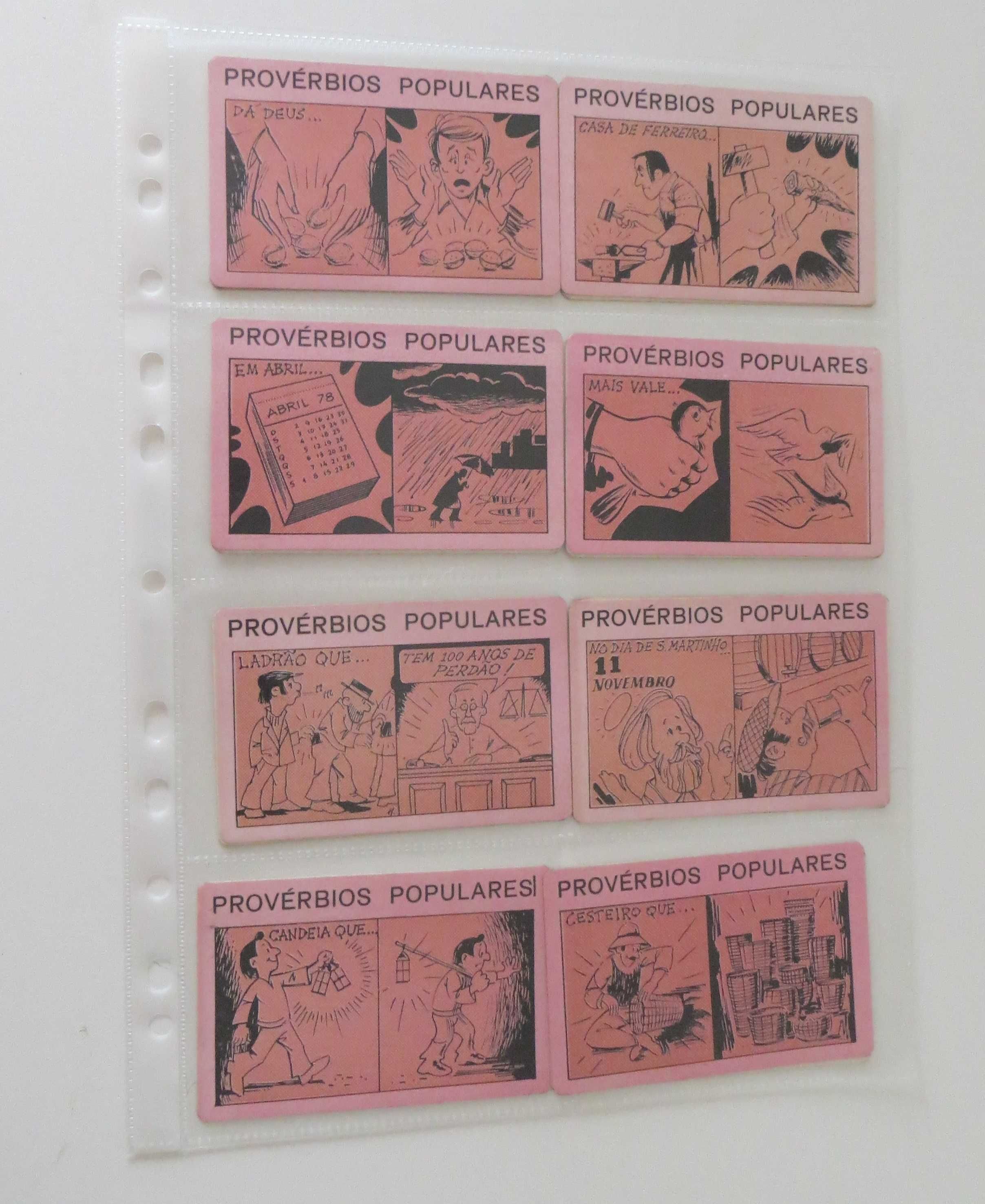 Calendários 1986 c/ provérbios populares Coleção completa de 15