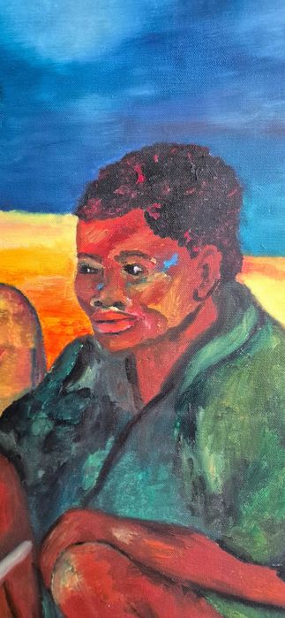 Obraz sygnowany Afryka dekor sztuka plemienna tribe art pop art unikat