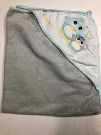 Ręcznik dla noworodka z kapturkiem
