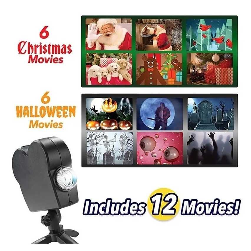 PROJETOR COM 12 FILMES CURTOS (NOVOS E PROFISSIONAIS)