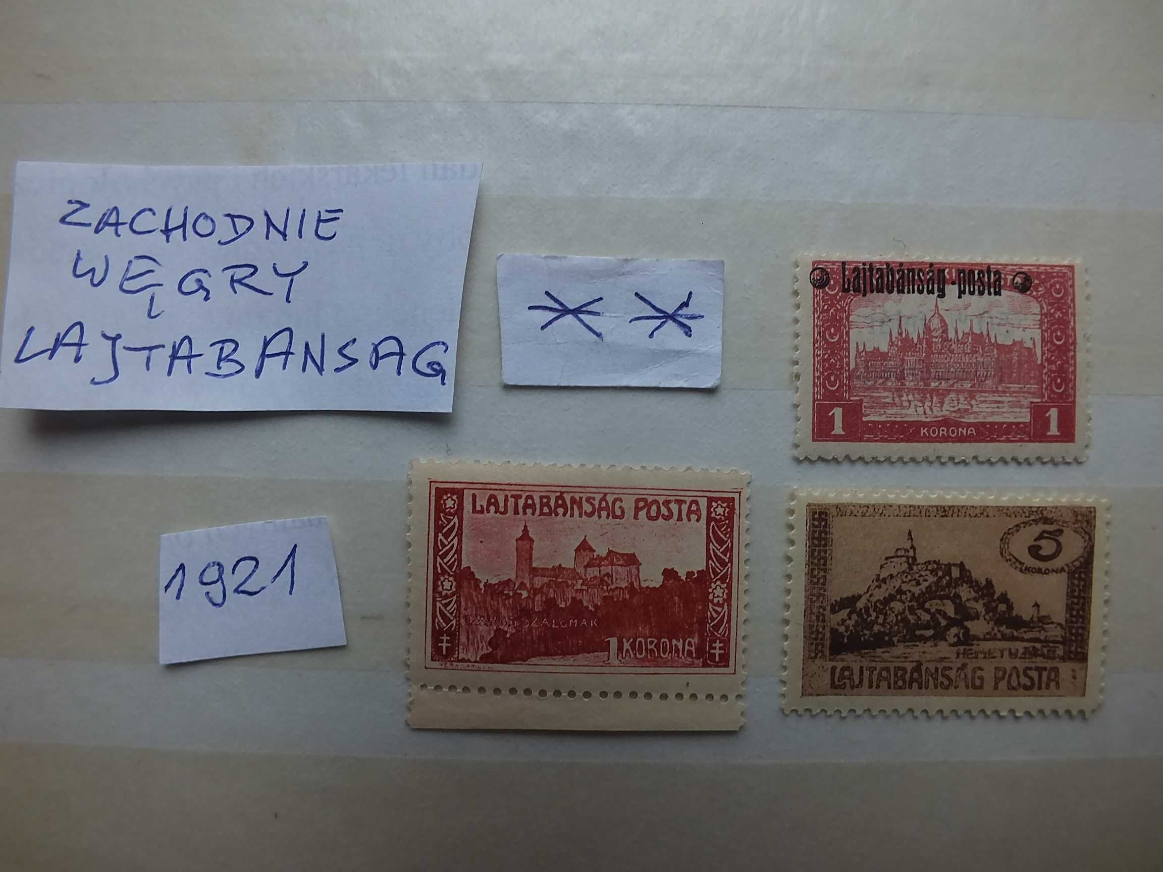 3szt. znaczki Mi26 LAJTABANSAG 1921r.,Węgry Zachodnie stan** czyste