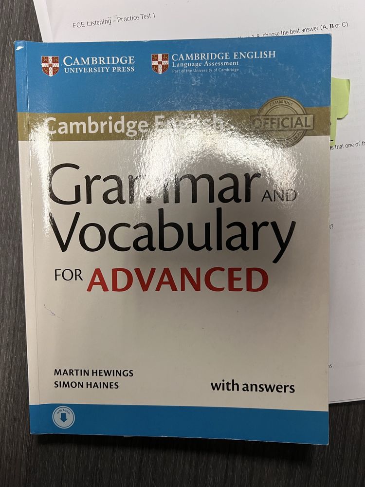 Grammar and Vocabulary for C1