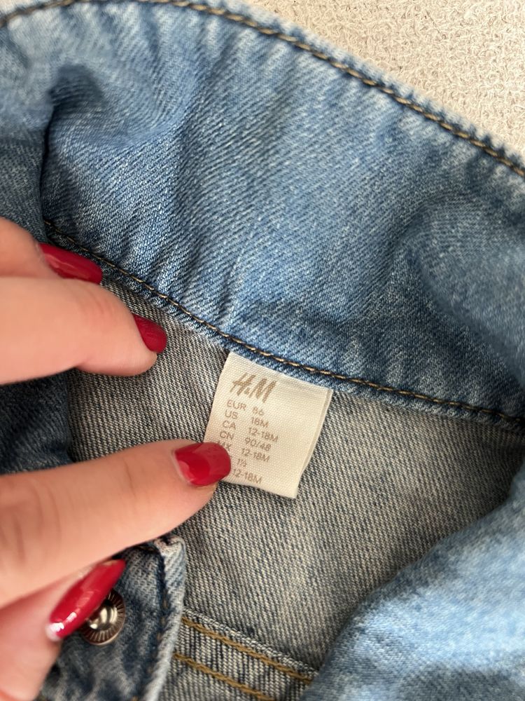 Katana jeansowa kurtka H&M 86 92cm stan idealny