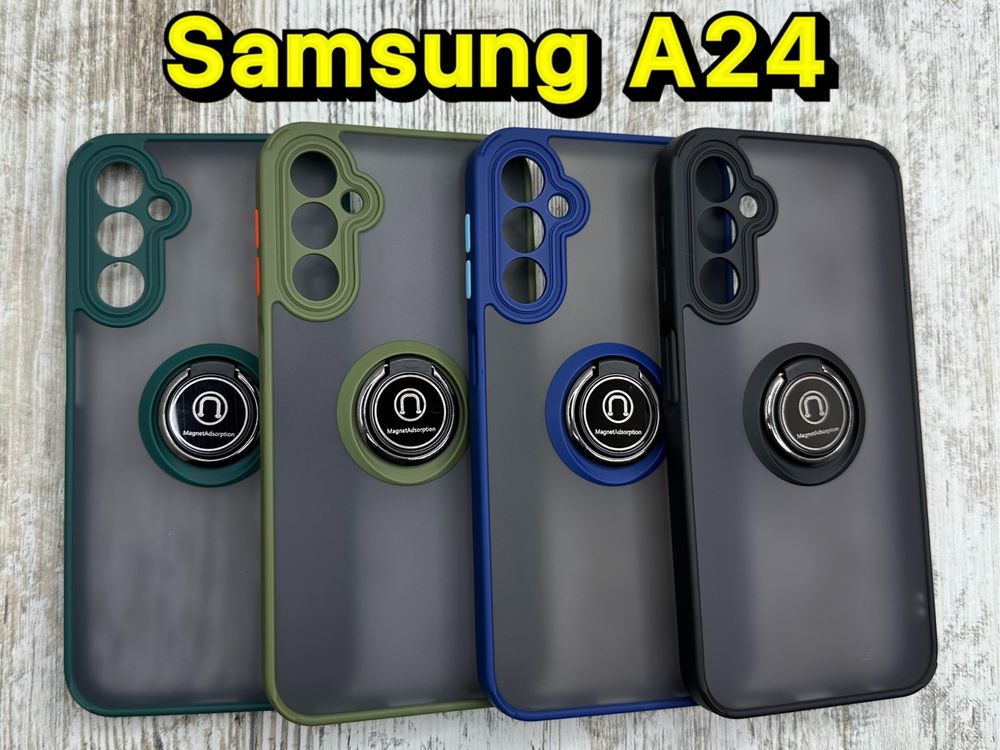 Чехол ударопрочный матовый на Samsung A24/ A34/ A54 Кольцо. чохол