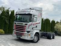 Scania R450 / 6X2 / 402 tyś.km./ OŚ-SKRĘTNA-PODNOSZONA /  Rama do Zabudowy / LED / SKÓRA /