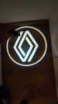 2 Projektory LED Logo HD Renault na Baterie Bezprzewodowe Uniwersalne