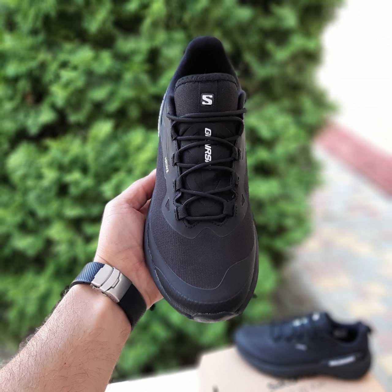 Чоловічі кросівки Salomon Genesis Gore-Tex чорні з білим 11638 ТОП
