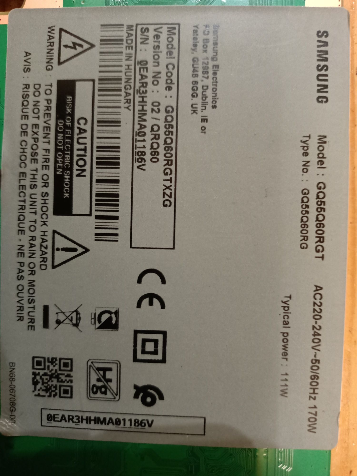panel запчастини UE65NU6025 і інші