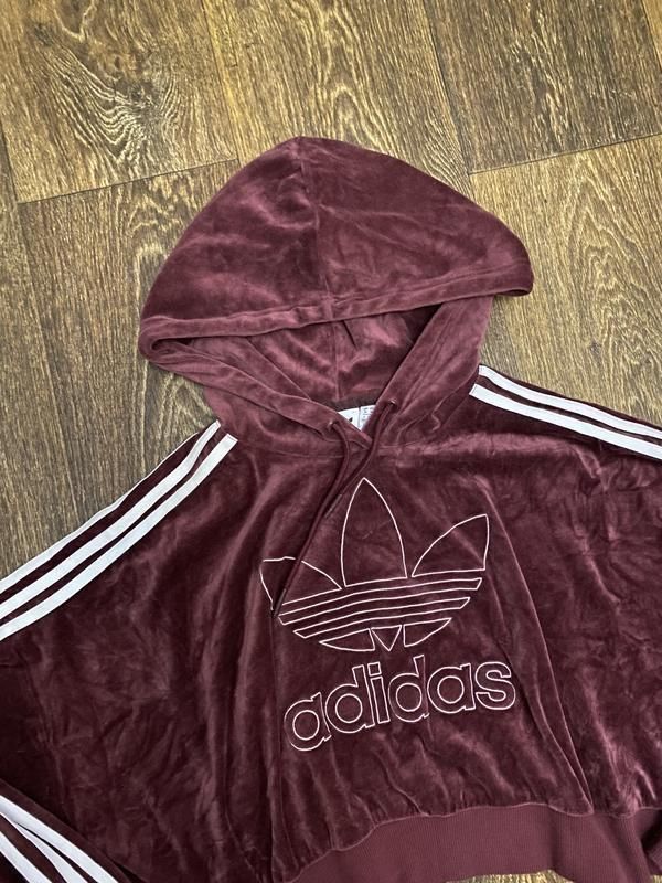 Класна спортивна кофта кроп топ худі adidas оригінал