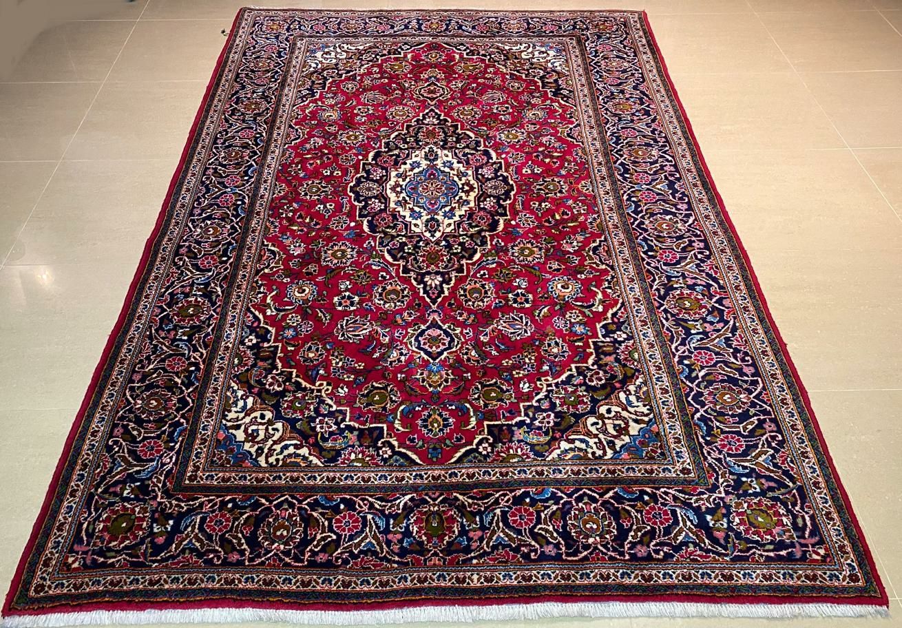 Keshan Persja 316 # 200 Perski dywan ręcznie tkany - wełniany z Iranu