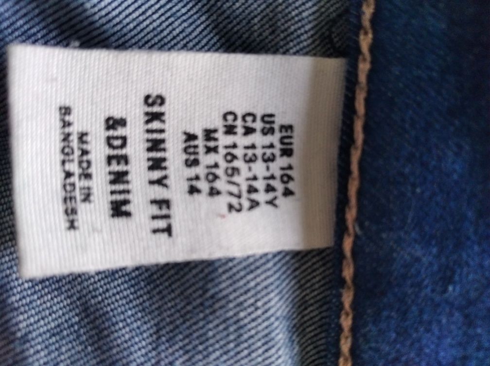 Spodnie jeansowe dla dziewczynki H&M, roz 164