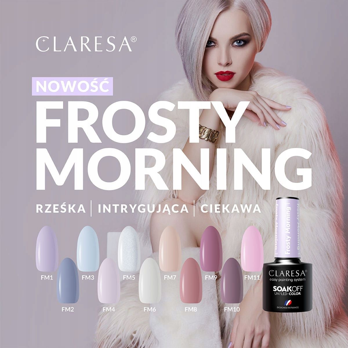 Claresa Lakier Hybrydowy Frosty Morning 11 - 5Ml