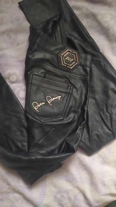 Натуральні Шкіряні утеплені штани