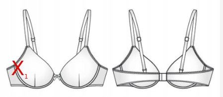 B.P.C tankini czarne wiązane z figami 46.