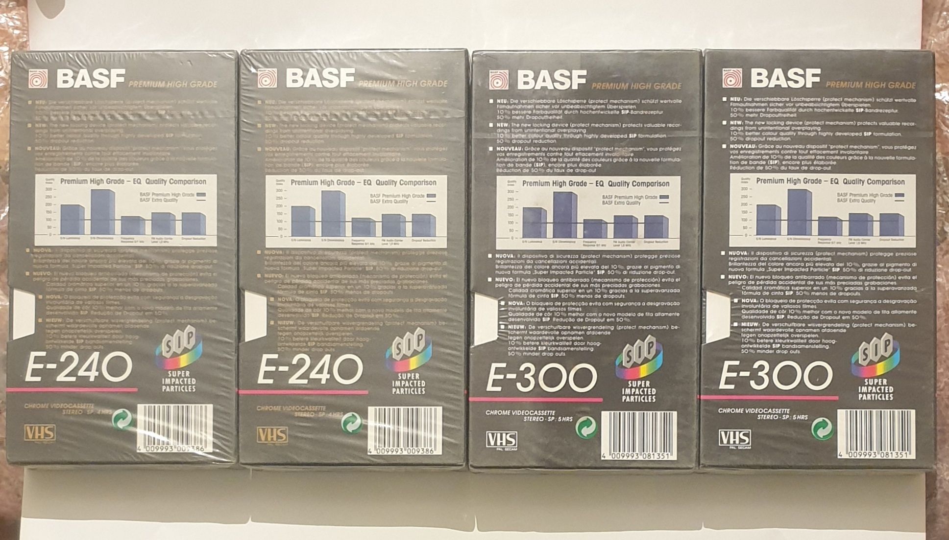 Відеокасети BASF -E240 E300 Chrome videocassette  відео касети нові