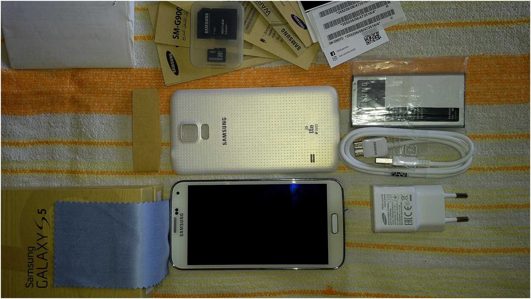 | Samsung Galaxy S5 Duos Dual | 4G LTE | SM-G900FD | Shimmery White  |