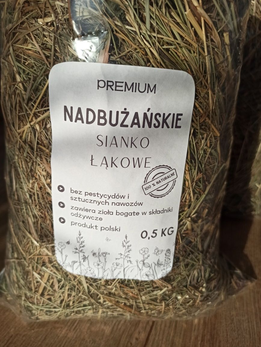 Sianko siano 0,5 kg nadbużańskie łąkowe dla chomika królika świnki