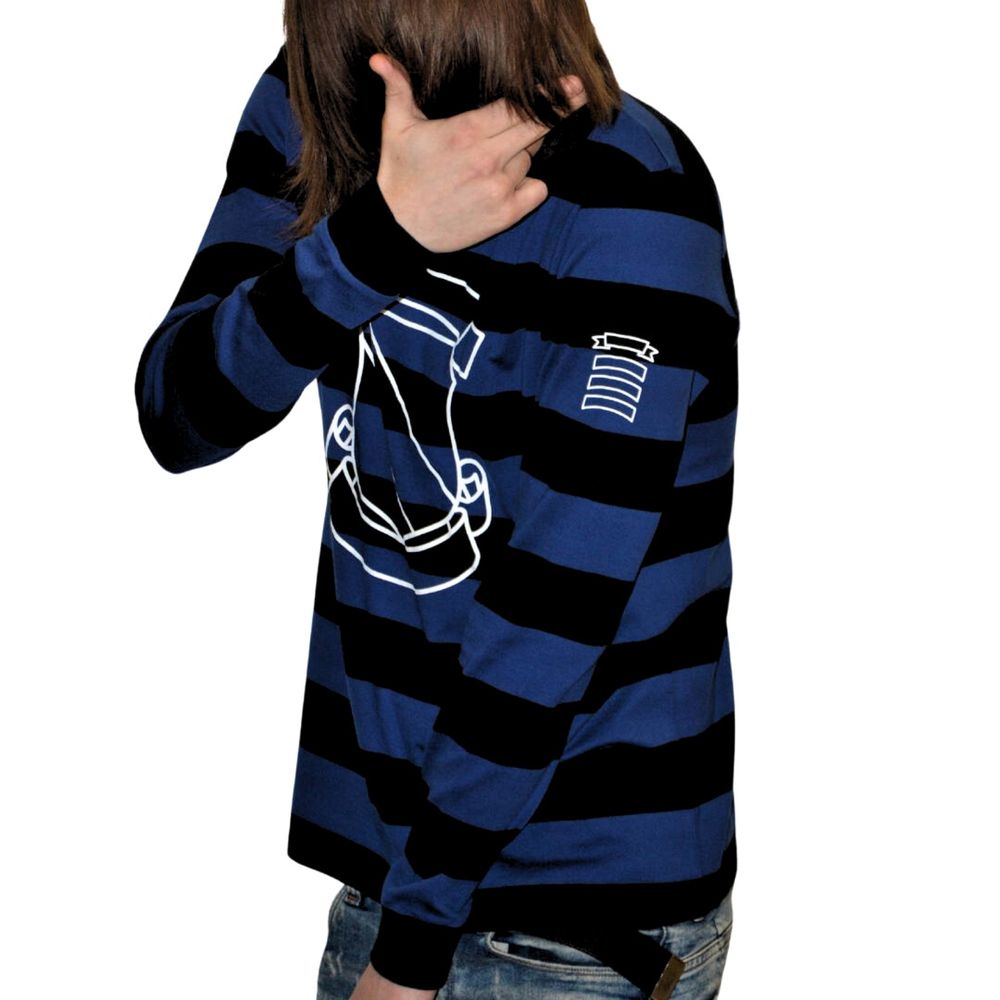 2015 AW NUMBER (N)INE Border T-Shirts L/S Emblem logo