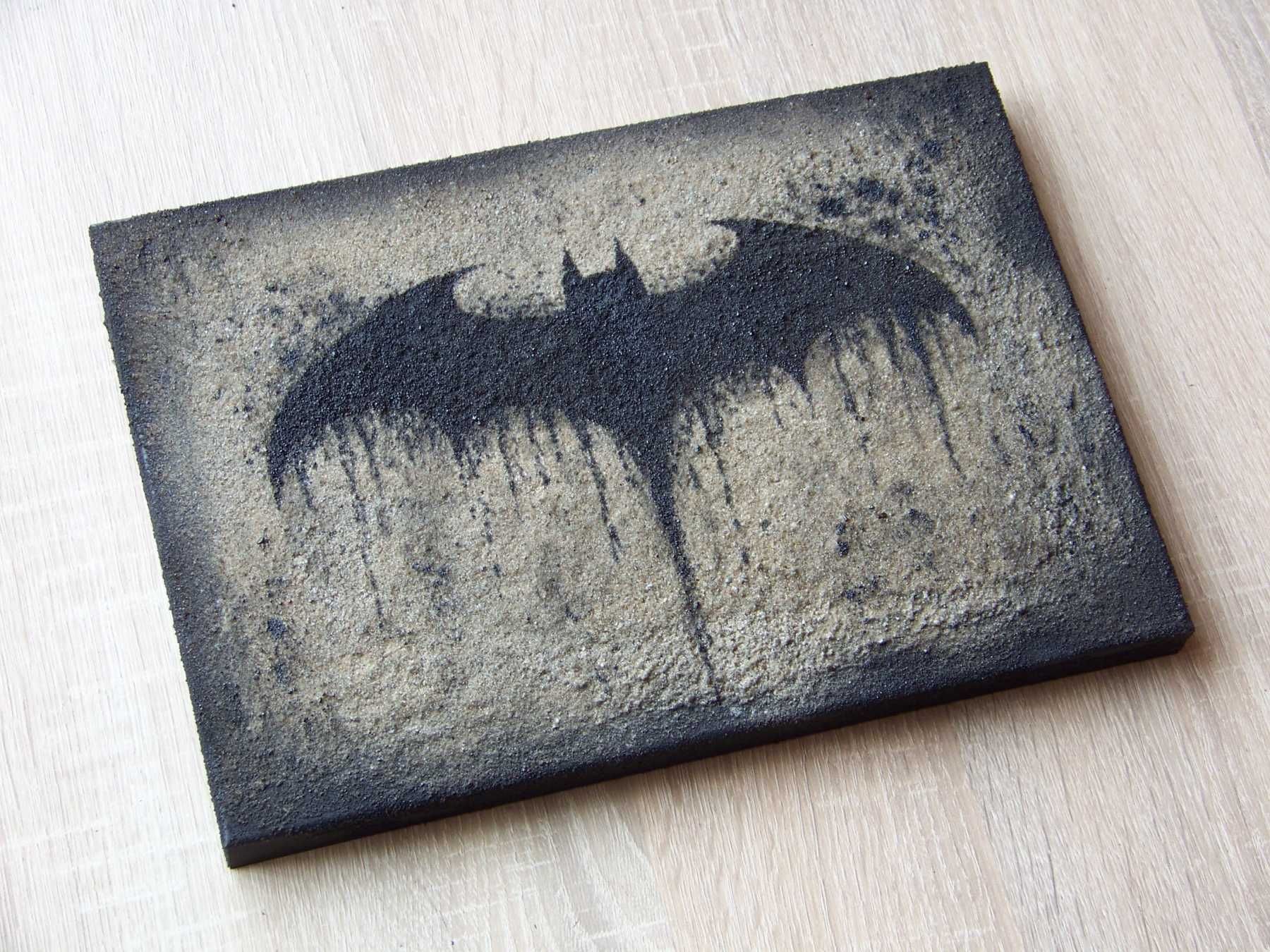 Batman Unikalny obraz ręcznie malowany na piasku