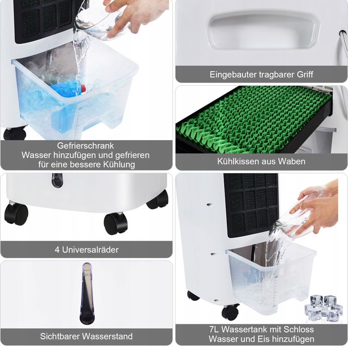 Klimator 4w1 Costway 65W Przenośny Wentylator z Chłodzeniem KLIMATYZER