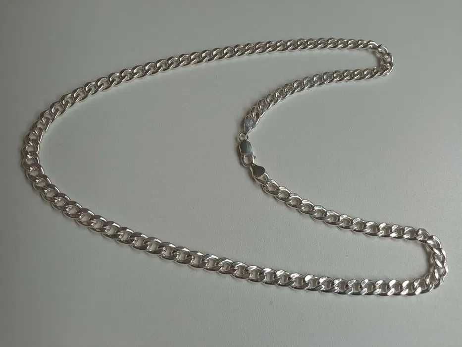 Srebrny naszyjnik Srebrny łańcuszek Pancerka 60 cm Sterling Silver
