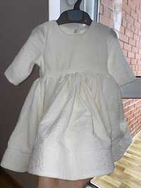 Нарядный комплект платье,чепчек ,пинетки 3-6 мес крестильный