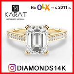 Женское золотое кольцо с бриллиантом 2,00 карат Lab Grown Diamond CVD