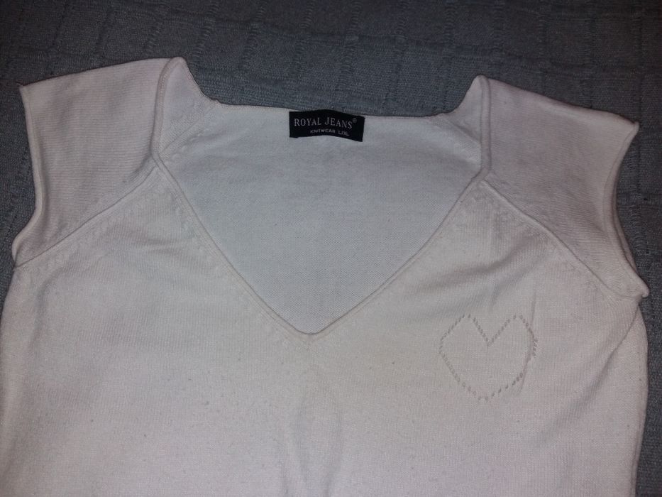 Camisola sem mangas beje