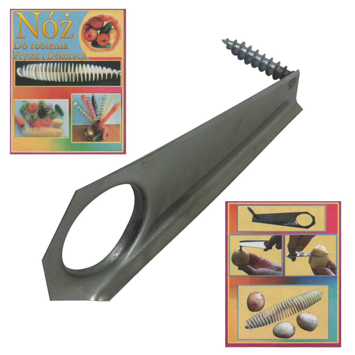 Nóż nożyk do spiralnych kręconych frytek dekoracja carving ozdoba #39