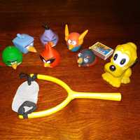 Игрушка детская рогатка и 6 резиновых птиц Энгри бердс