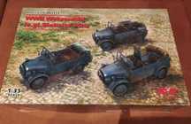 ICM DS3513 WWII Wehrmacht le.gl.Einheitz-Pkw komplet 3 pojazdów 1:35