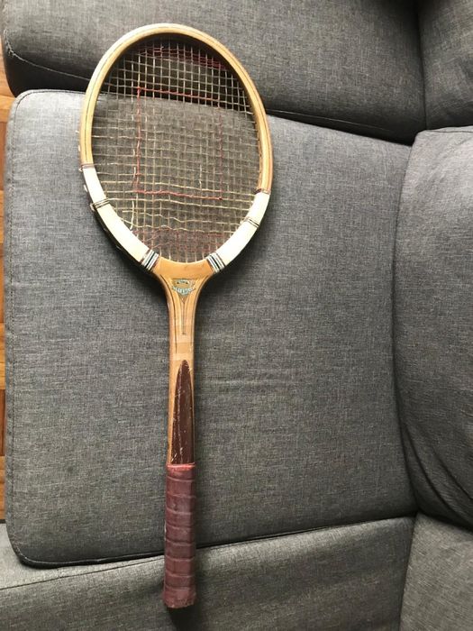 Raquete tenis vintage em madeira dunlop inglaterra