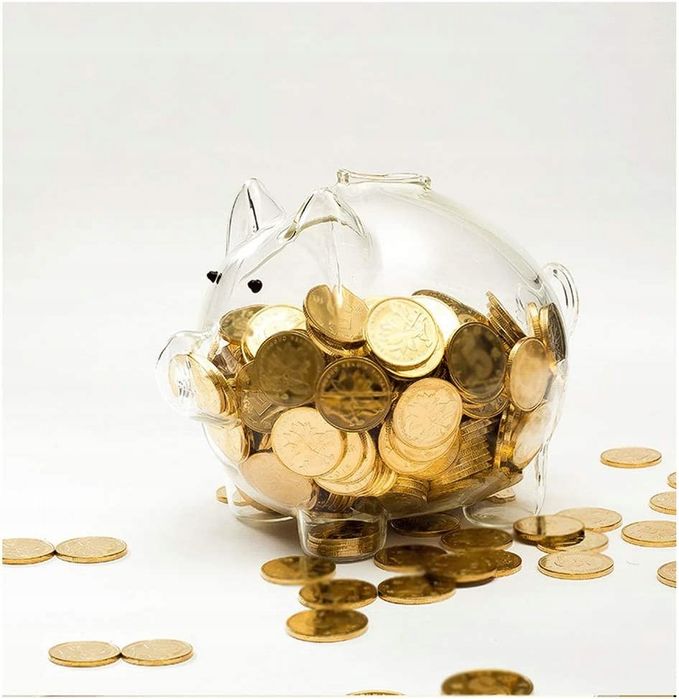 skarbonka świnka dekoracyjna szklana