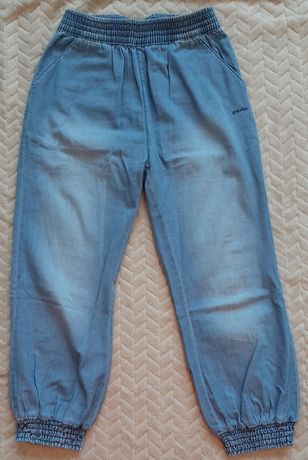 Spodnie cienki jeans szerokie r.122 dla dziewczynki
