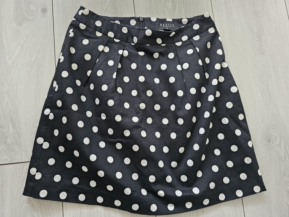 Czarna spódnica w kropki Mohito XS,34