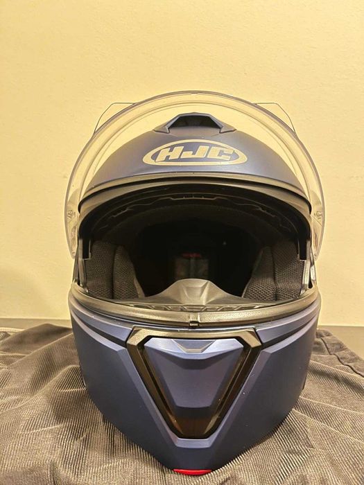 Capacete Modular HJC I90 Solid Azul Anodizado