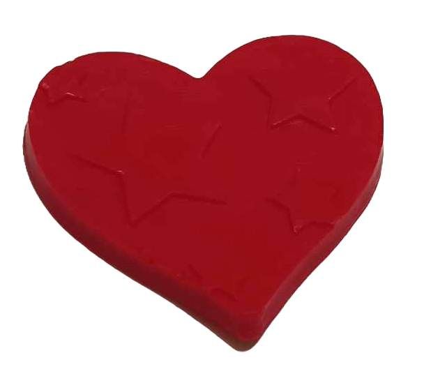 Mini mydełka serce z gwiazdkami na prezent na Walentynki