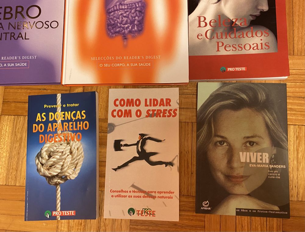 6 livros de saúde Cerebro Estomago Beleza Stress Viver