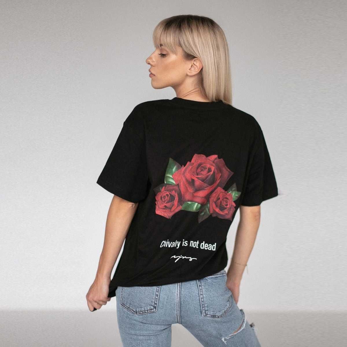 Koszulka Czarna Uniex Róże Majors Chivalry S,M,L,XL NOWA!!!