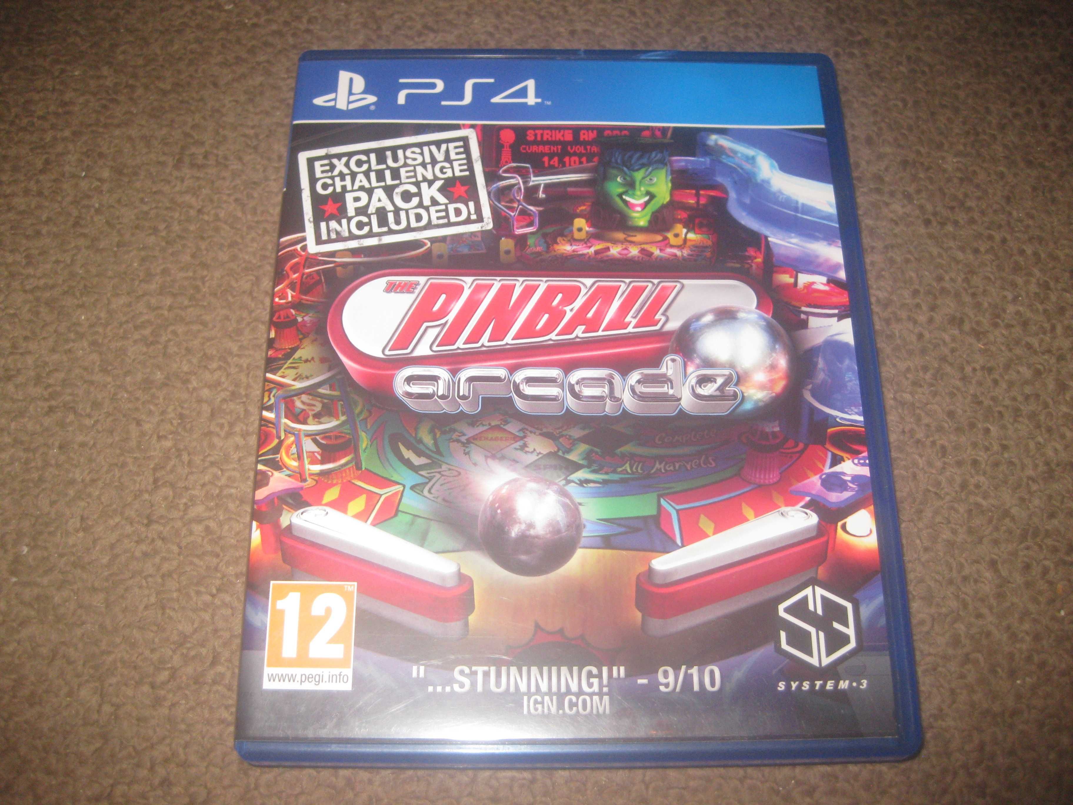 Jogo "Pinball Arcade" para a Playstation 4/Impecável!