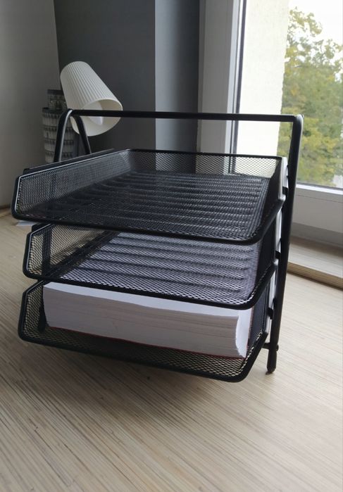Organizer na biurko półka z trzema z szufladami