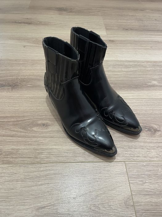 Mango казаки ботинки челсі кожа р.38 ковбойки