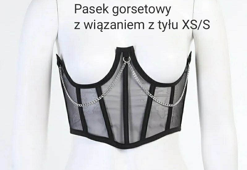 Pasek gorsetowy z siateczki ,hit sezonu rozmiar XS / S nowy