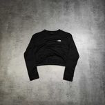 DAMSKA Bluza PREMIUM Krótka Crop Nike Logo Plecy Czarna The North Face
