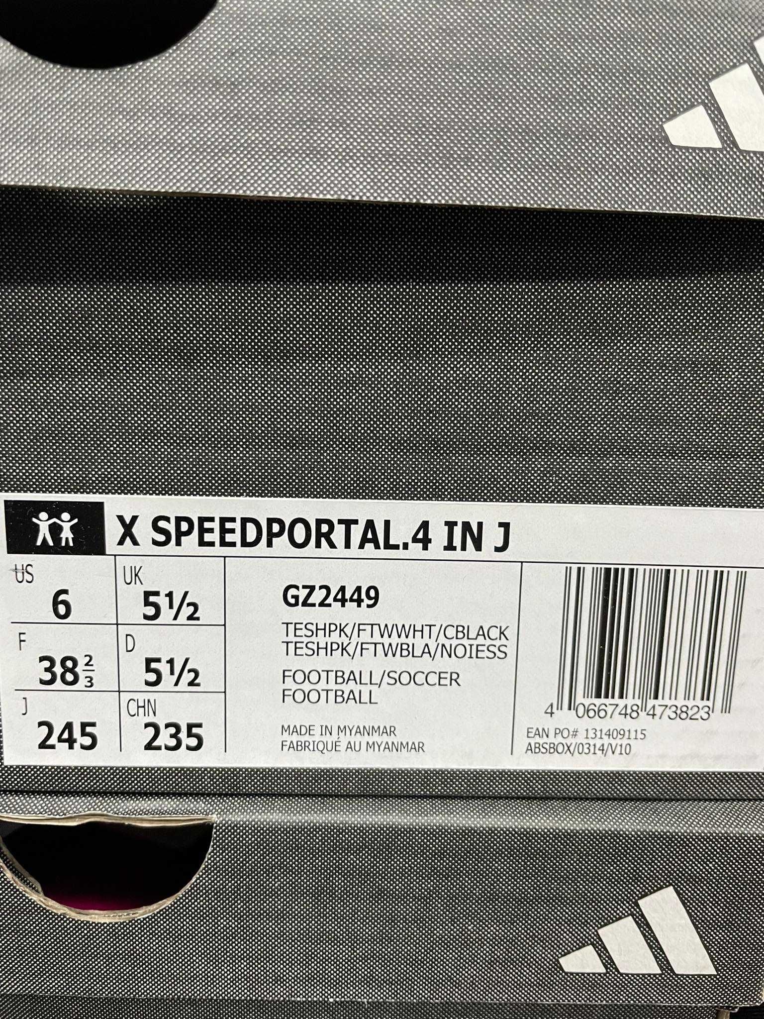 Buty piłkarskie Halówki Adidas X Speedportal.4 IN J roz. 38 2/3