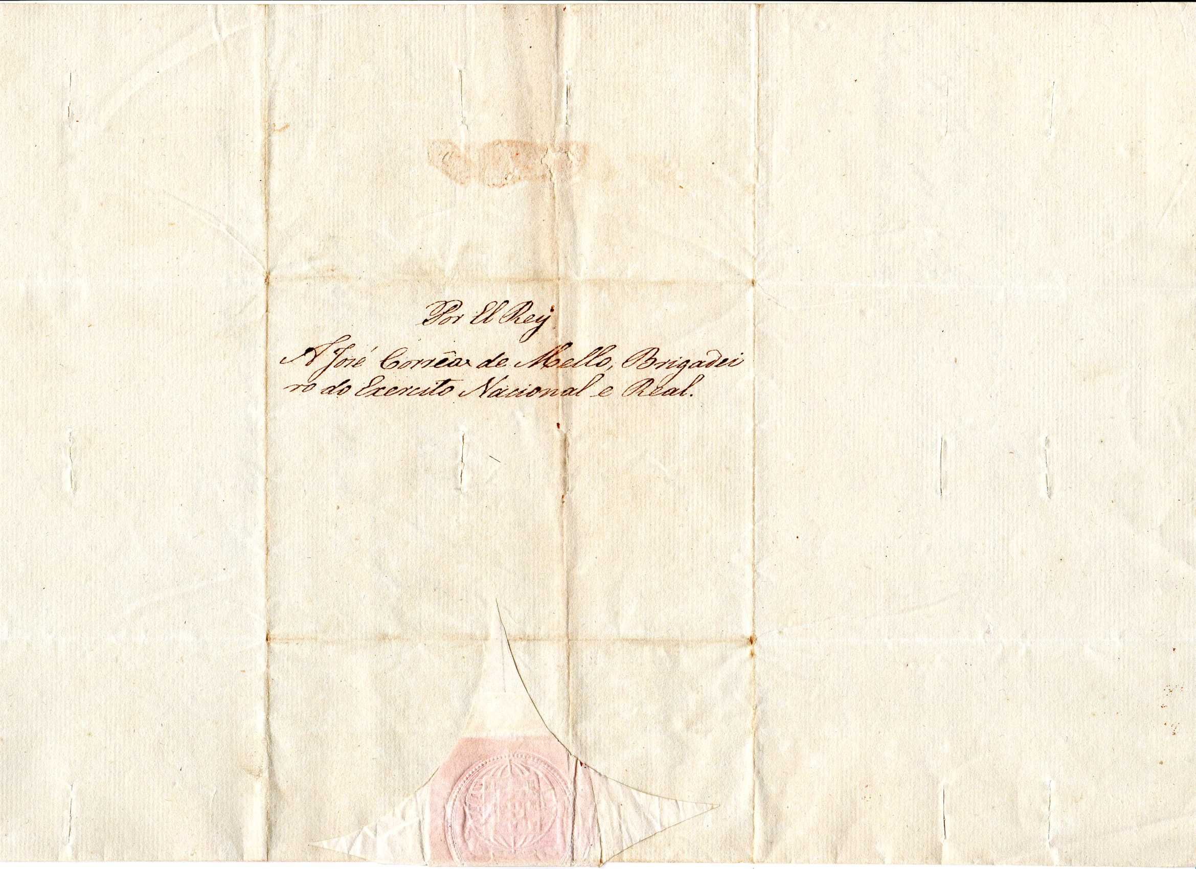 RARÍSSIMA Carta Régia de D. João VI Governo Militar de Pernambuco 1821