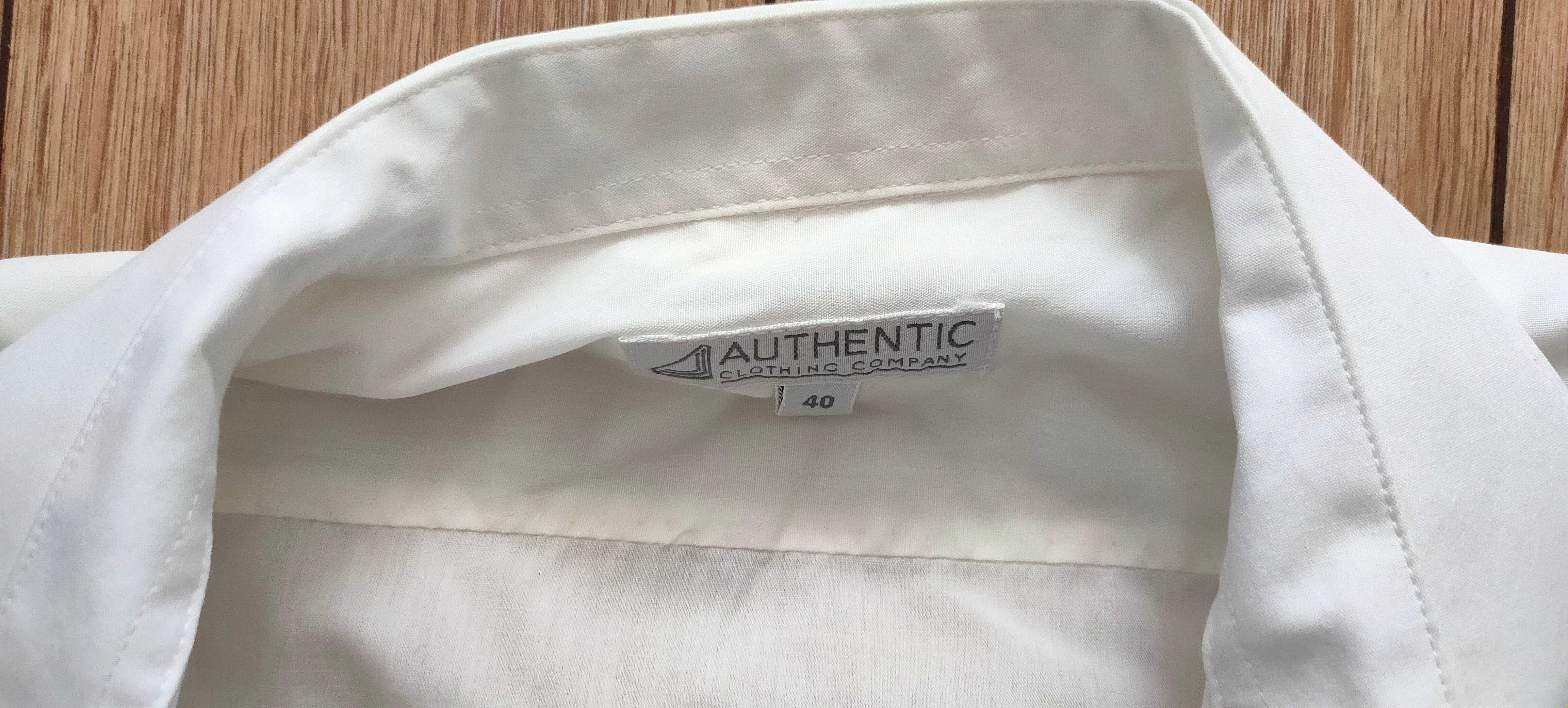 Koszula biała z krótkim rękawkiem, Authentic, r. 40
